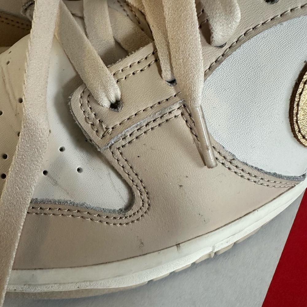 Nike Beige and Gold Dunk Low Sneakers - Picture 3 of 8